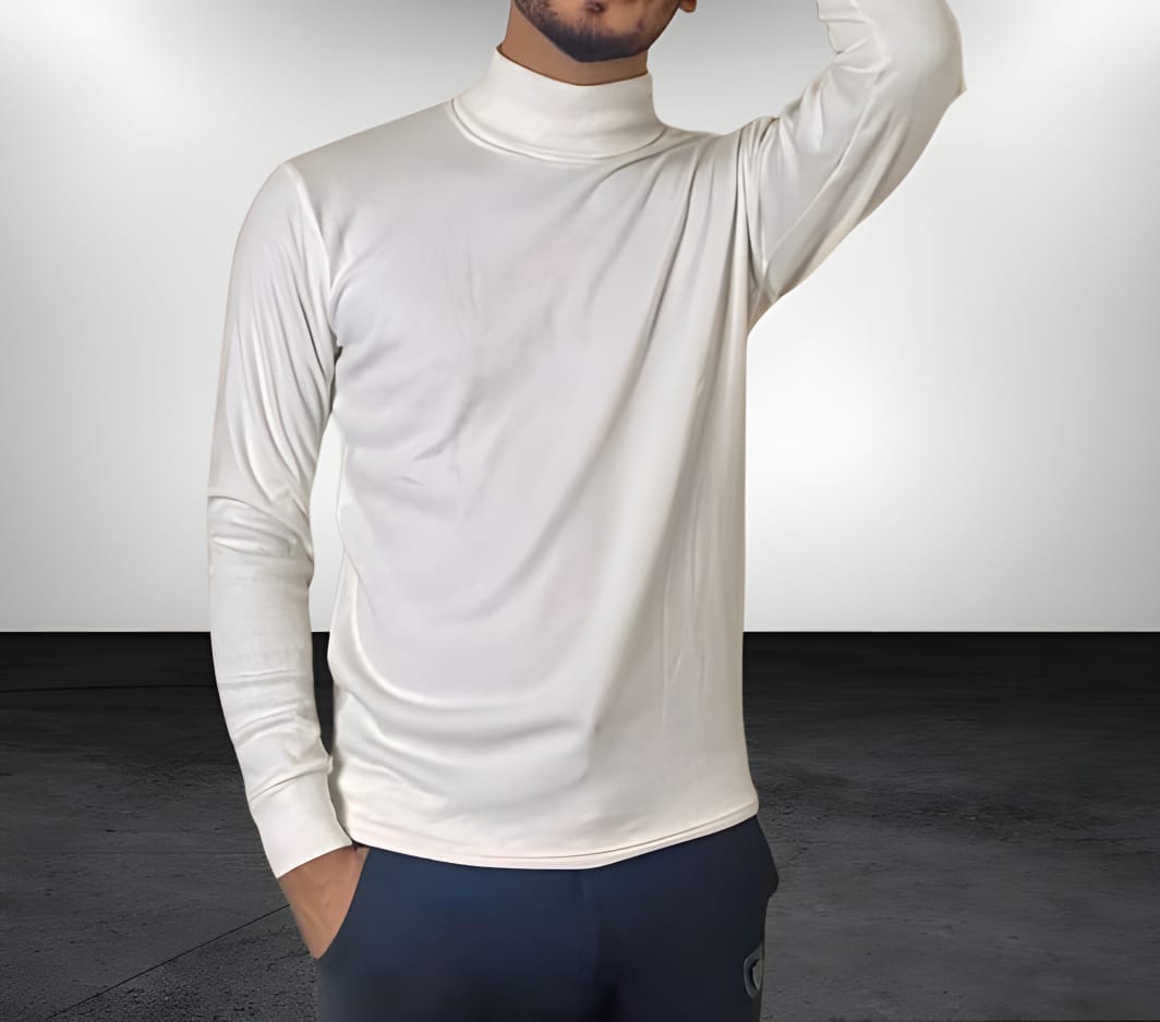 ★FLARE UP★ Turtleneck Long Sleeve FL136White Lands' End Womens Long Sleeve Supima Mock Light Fog